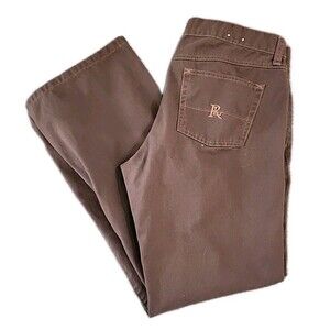 Vintage Ralph Lauren Polo Jeans Co Pants Woman's Size 10 Brown Twill Boot Cut